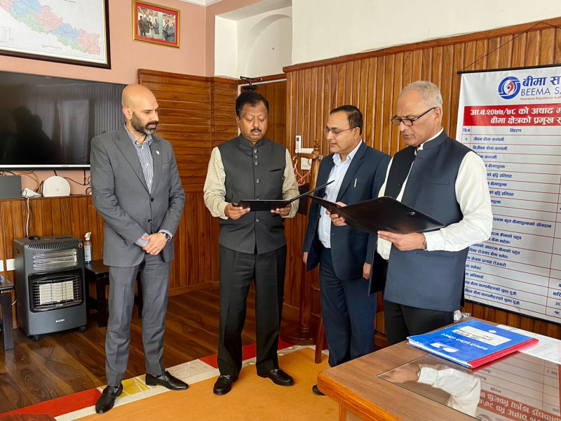 नेपाल लाइफ इन्स्योरेन्सका नवनिर्वाचित अध्यक्ष गोविन्दलाल संघईले गरे शपथग्रहण